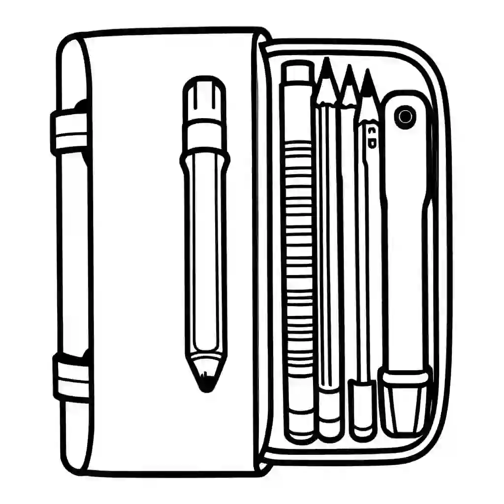 Pencil Cases coloring pages